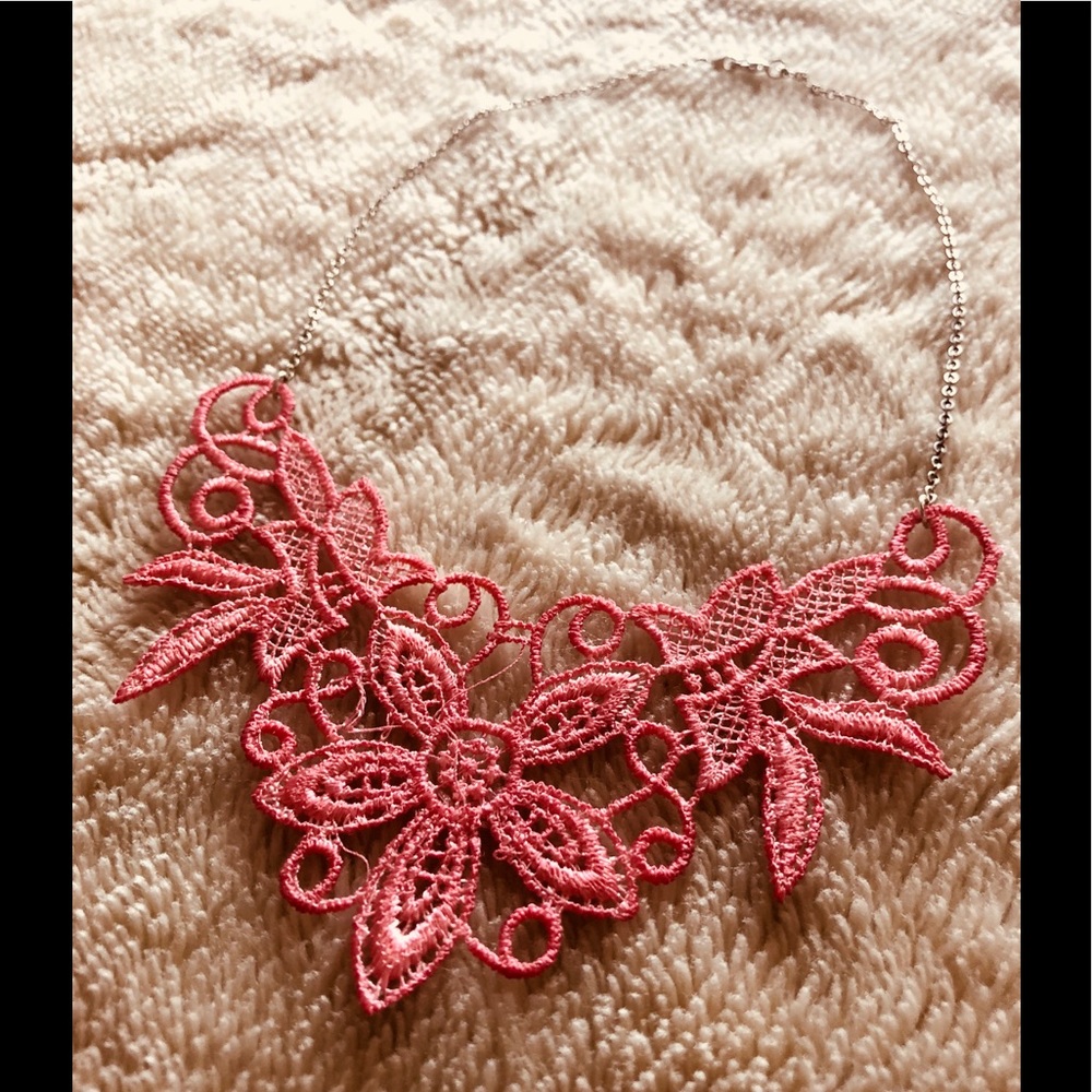 Pink Lace Necklace